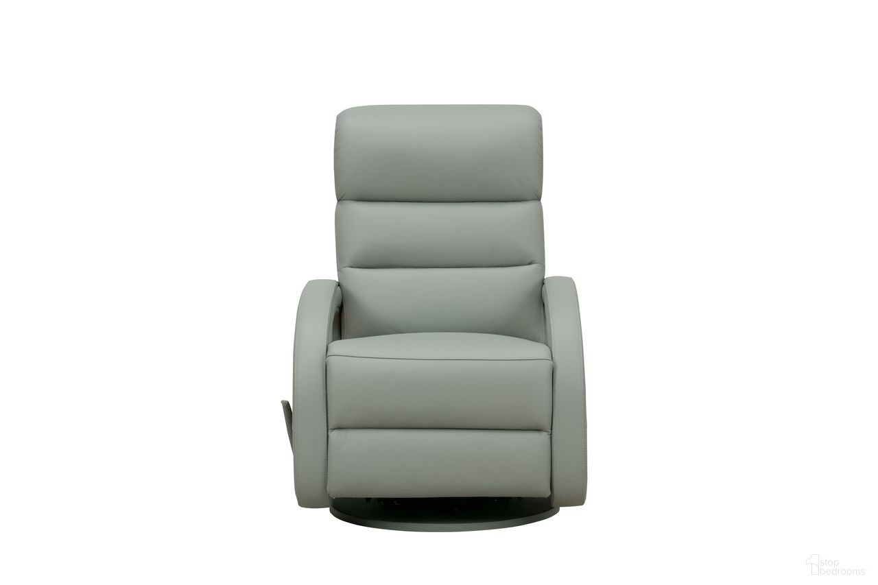 The appearance of Gunter Swivel Glider Recliner In Mint designed by BarcaLounger in the modern / contemporary interior design. This mint piece of furniture was selected by 1StopBedrooms from Gunter Collection to add a touch of cosiness and style into your home. Sku: 81676374147. Material: Leather Match.