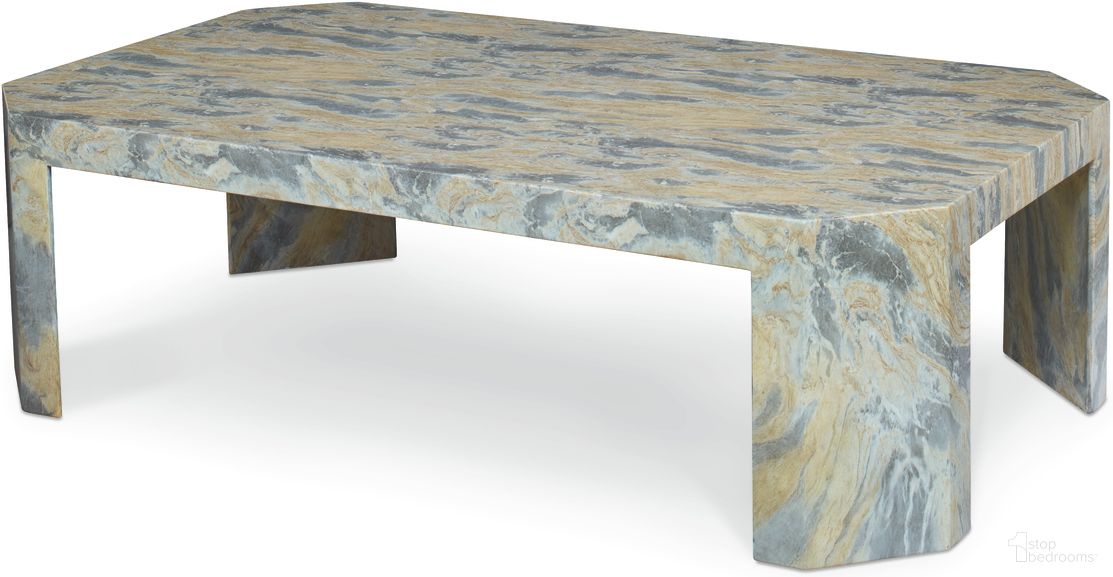 Gustav Outdoor Cocktail Table In Gray and Tan by Century Furniture