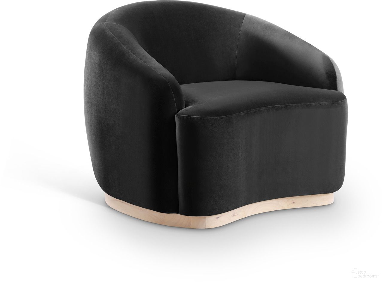 The appearance of Gustavo Velvet Upholstered Chair In Black and Natural designed by Meridian in the modern / contemporary interior design. This black and natural piece of furniture was selected by 1StopBedrooms from Gustavo Collection to add a touch of cosiness and style into your home. Sku: 44081Black-C. Material: Velvet.