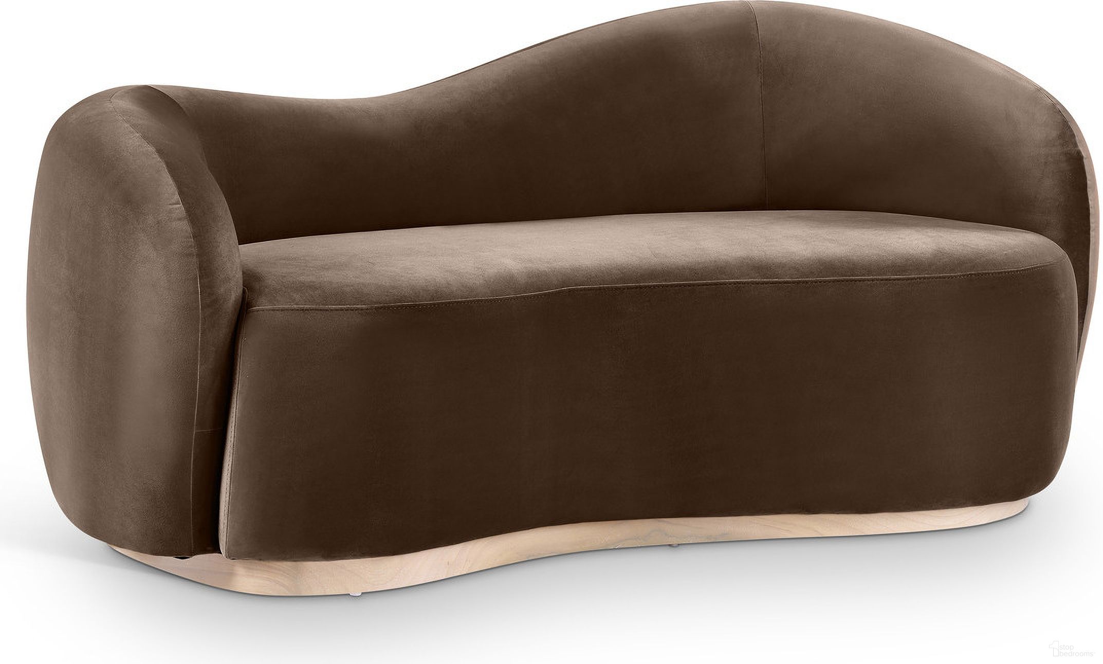 The appearance of Gustavo 72.5 Inch Velvet Upholstered Loveseat In Brown and Natural designed by Meridian in the modern / contemporary interior design. This brown and natural piece of furniture was selected by 1StopBedrooms from Gustavo Collection to add a touch of cosiness and style into your home. Sku: 44081Brown-L. Material: Velvet.
