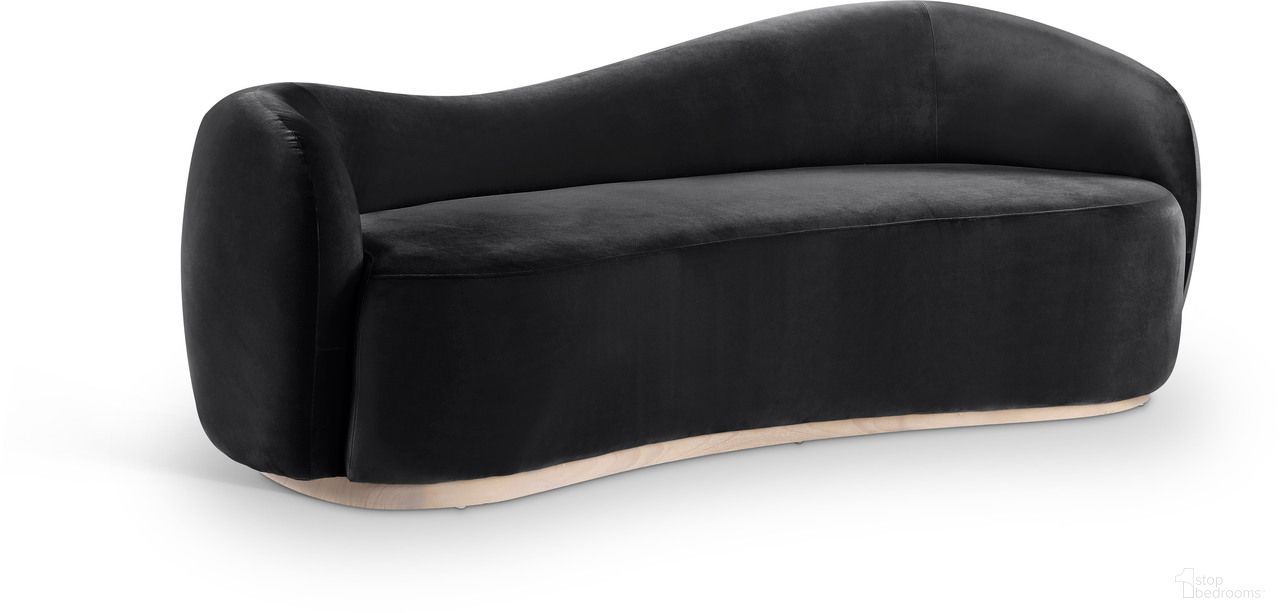 The appearance of Gustavo 92.5 Inch Velvet Upholstered Sofa In Black and Natural designed by Meridian in the modern / contemporary interior design. This black and natural piece of furniture was selected by 1StopBedrooms from Gustavo Collection to add a touch of cosiness and style into your home. Sku: 44081Black-S. Material: Velvet.