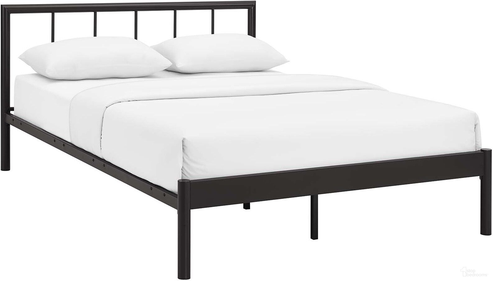The appearance of Gwen Brown Full Bed Frame designed by Modway in the modern / contemporary interior design. This brown piece of furniture  was selected by 1StopBedrooms from Gwen Collection to add a touch of cosiness and style into your home. Sku: MOD-5544-BRN-1;MOD-5544-BRN-2. Material: Polyester. Bed Size: Full.