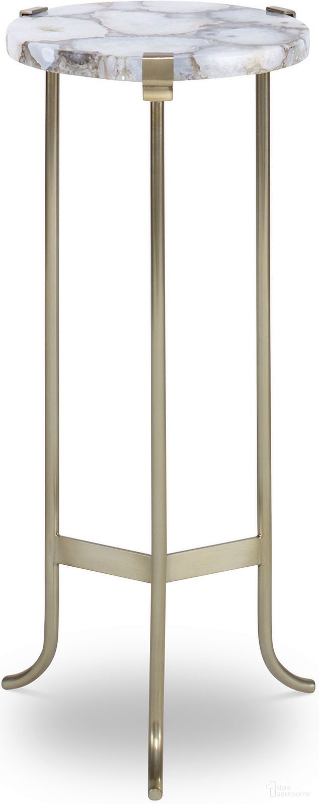 Gwen Drinks Table In Antique Brass