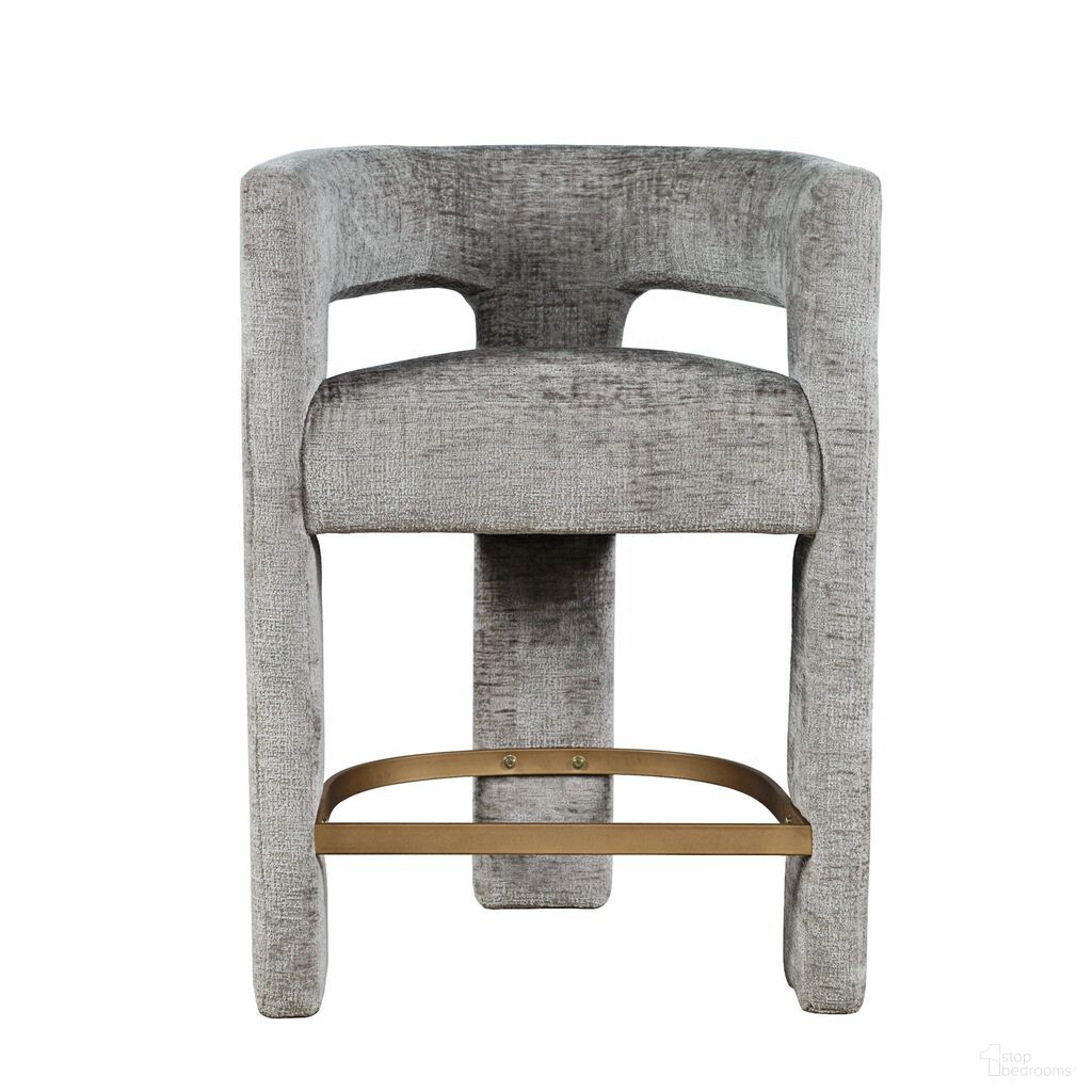 The appearance of Gwen Upholstered Sculpture Counter Stool In Grey designed by Jofran in the modern / contemporary interior design. This grey piece of furniture was selected by 1StopBedrooms from Gwen Collection to add a touch of cosiness and style into your home. Sku: 2271-GWENSTGRY. Material: Iron.