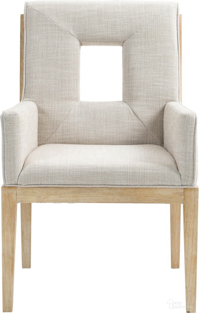 The appearance of Gwendolyn Linen Textured Fabric Dining Arm Chair In Natural and Cream designed by Meridian in the transitional interior design. This natural/cream piece of furniture was selected by 1StopBedrooms from Gwendolyn Collection to add a touch of cosiness and style into your home. Sku: 11045Cream-AC. Material: Linen. Chair Type: Arm Chair.