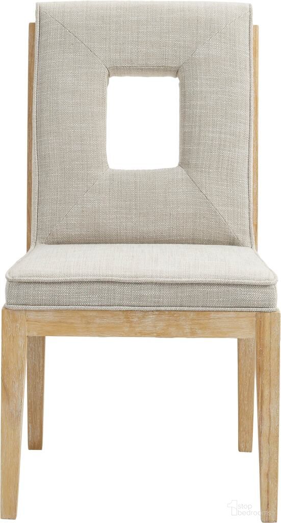 The appearance of Gwendolyn Linen Textured Fabric Dining Side Chair Set of 2 In Natural and Cream designed by Meridian in the transitional interior design. This natural/cream piece of furniture was selected by 1StopBedrooms from Gwendolyn Collection to add a touch of cosiness and style into your home. Sku: 11045Cream-SC. Material: Linen. Chair Type: Side Chair.
