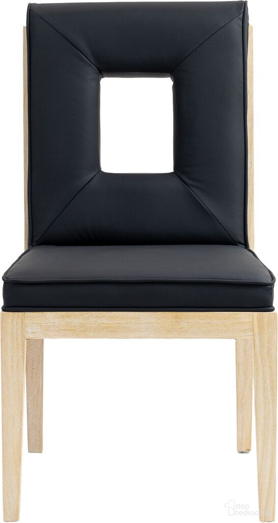 The appearance of Gwendolyn Vegan Leather Dining Side Chair Set of 2 In Black designed by Meridian in the transitional interior design. This black piece of furniture was selected by 1StopBedrooms from Gwendolyn Collection to add a touch of cosiness and style into your home. Sku: 11046Black-SC. Material: Vegan Leather. Chair Type: Side Chair.