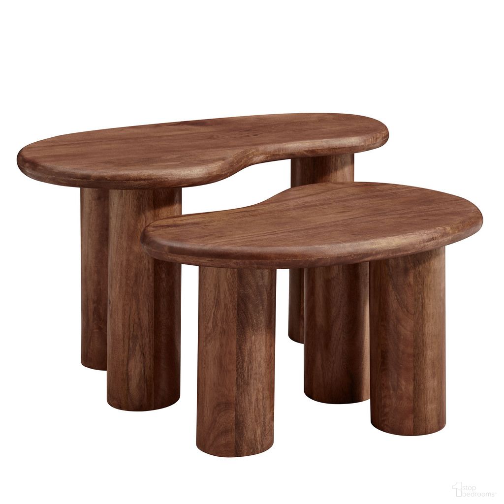 The appearance of Hackney Mango Wood Nesting Coffee Table Set In Walnut designed by Modway in the modern / contemporary interior design. This walnut piece of furniture was selected by 1StopBedrooms from Hackney Collection to add a touch of cosiness and style into your home. Sku: EEI-7283-WAL. Material: Mango Wood.