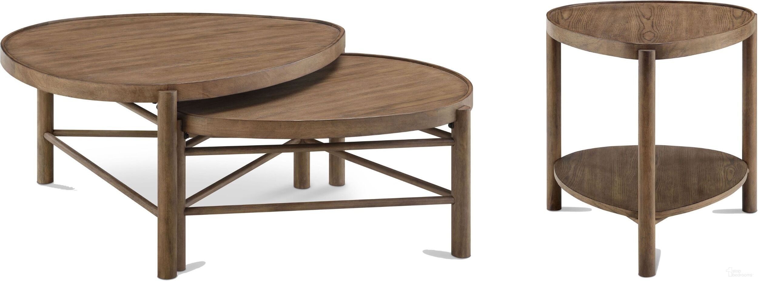 The appearance of Hadleigh Honey Nesting Occasional Table Set designed by Magnussen in the transitional interior design. This brown piece of furniture  was selected by 1StopBedrooms from Hadleigh Collection to add a touch of cosiness and style into your home. Sku: T5558-52;T5558-34. Material: Oak Veneer.