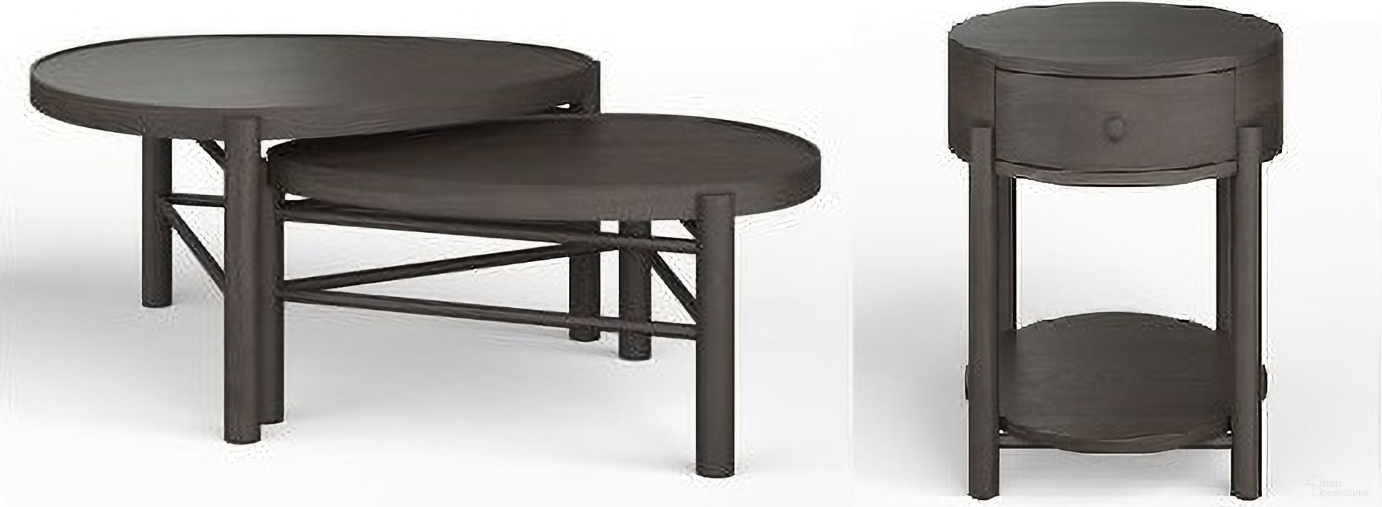 The appearance of Hadleigh Occasional Table Set In Coffee Bean designed by Magnussen in the transitional interior design. This coffee bean piece of furniture  was selected by 1StopBedrooms from Hadleigh Collection to add a touch of cosiness and style into your home. Sku: T5711-52;T5711-05. Material: Oak Veneer.