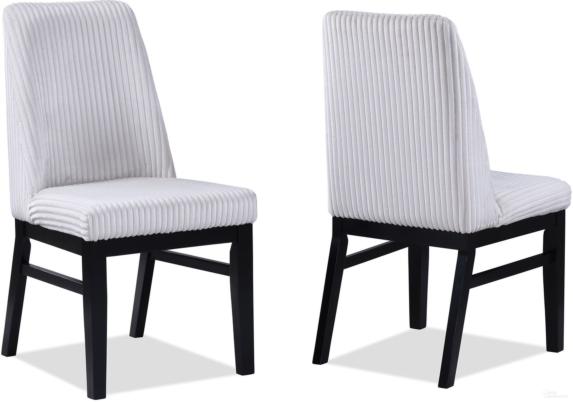 The appearance of Hadley Side Chair Set of 2 In White and Black designed by Crown Mark in the modern / contemporary interior design. This white and black piece of furniture was selected by 1StopBedrooms from Hadley Collection to add a touch of cosiness and style into your home. Sku: 2201S. Material: Wood. Chair Type: Side Chair.