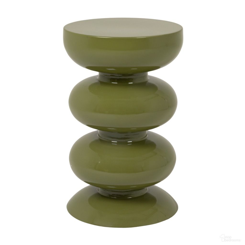 The appearance of Hadrian Round High Gloss Metal Stacked Side Table In Green designed by Rowena Interiors in the modern / contemporary interior design. This green piece of furniture  was selected by 1StopBedrooms from Hadrian Collection to add a touch of cosiness and style into your home. Sku: EC2201. Material: Iron.
