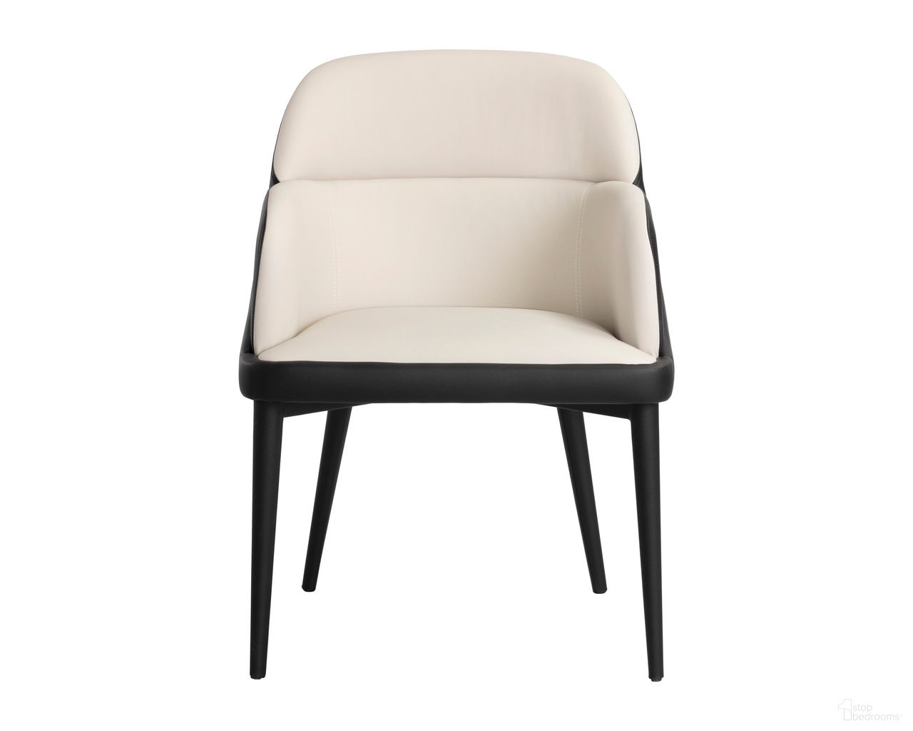 Hagan Dining Armchair In Dillon Cream and Dillon Black