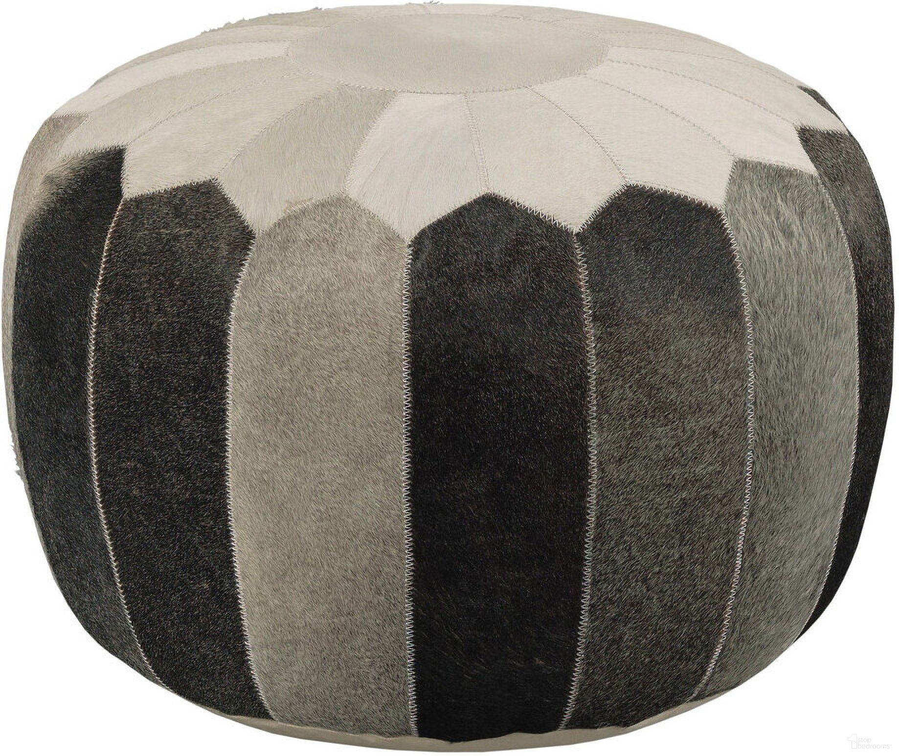 The appearance of Hair On Hide Round Pouf designed by Hammary in the transitional interior design. This piece of furniture was selected by 1StopBedrooms from Hidden Treasures Collection to add a touch of cosiness and style into your home. Sku: 090-010. Material: Hair on Hide.