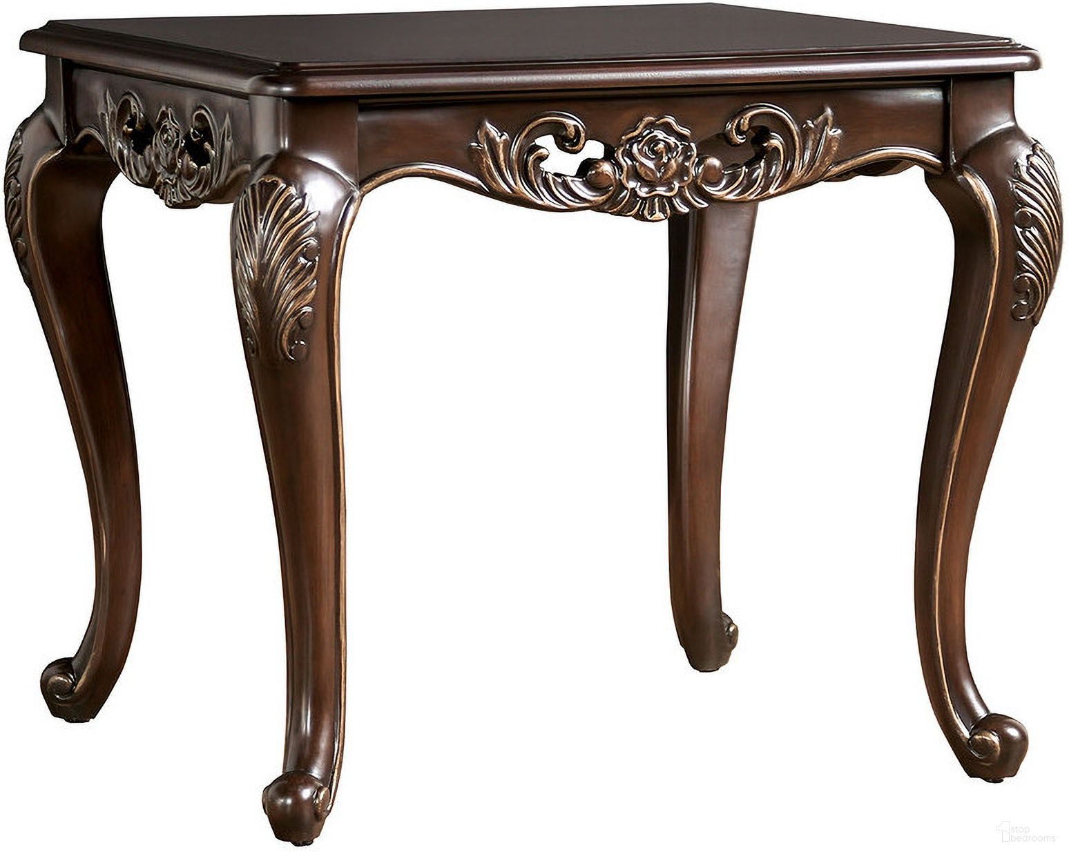 The appearance of Halcaster End Table In Java designed by Furniture of America in the traditional interior design. This java piece of furniture was selected by 1StopBedrooms from Halcaster Collection to add a touch of cosiness and style into your home. Sku: FM45003E. Material: Solid Wood.
