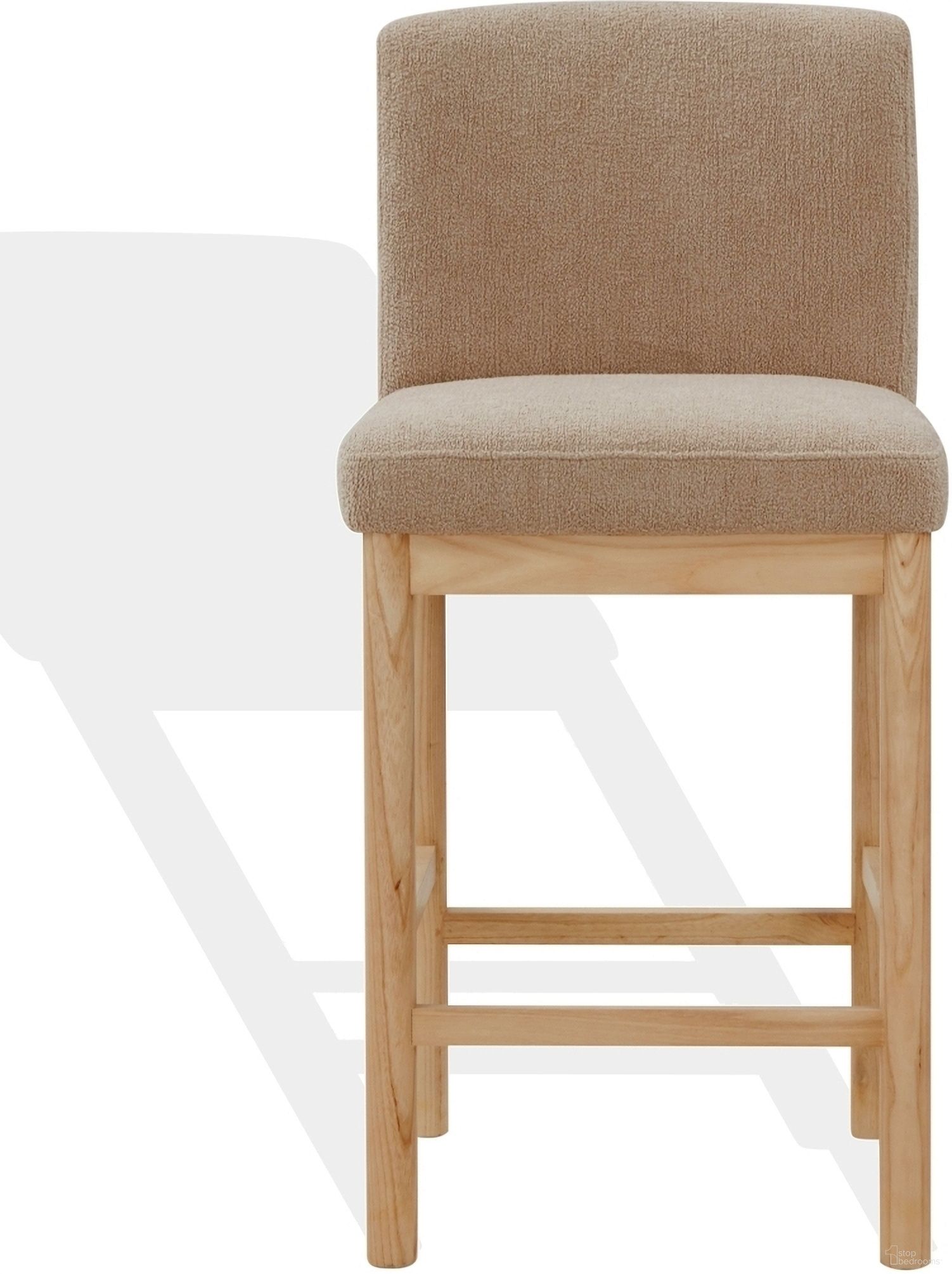 The appearance of Halcy Boucle Counter Stool In Oatmeal and Natural designed by Safavieh Couture in the modern / contemporary interior design. This oatmeal piece of furniture  was selected by 1StopBedrooms from Halcy Collection to add a touch of cosiness and style into your home. Sku: SFV4838B. Material: Plywood.
