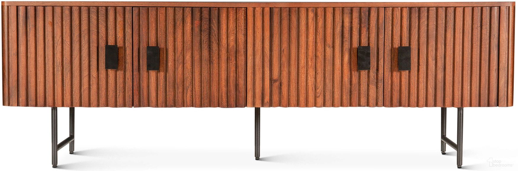 Halden 67 Inch Plasma Cabinet In Pecan Brown