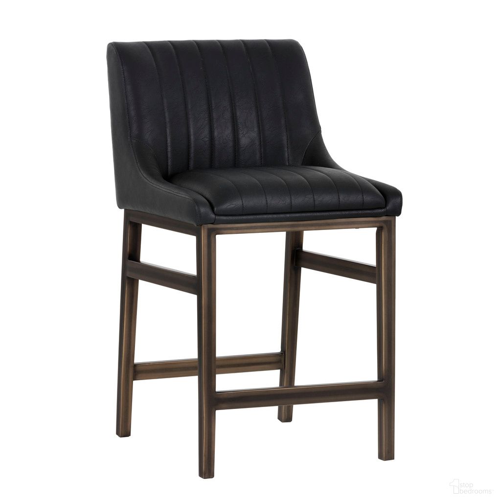 Halden Counter Stool In Vintage Black