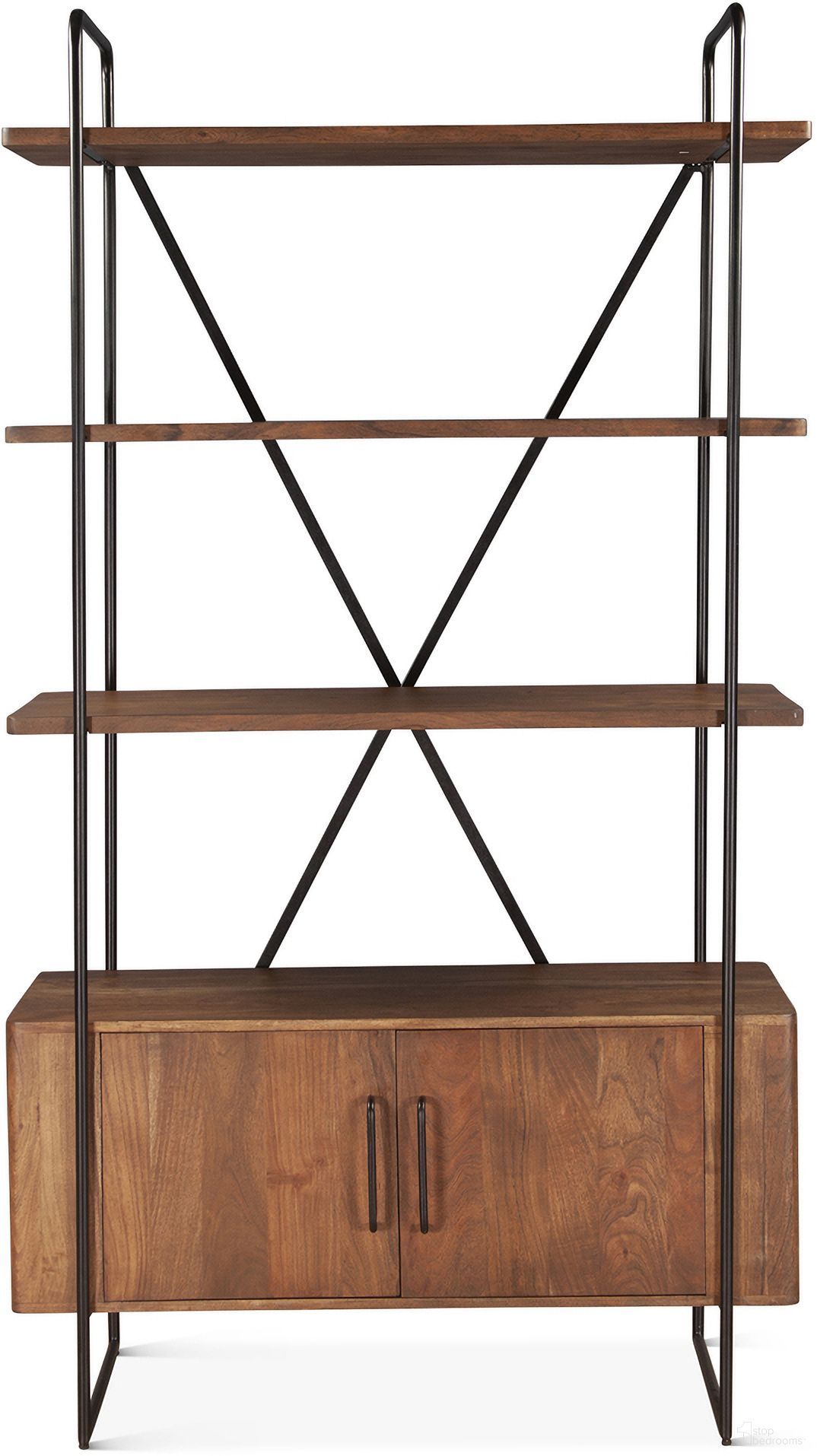 Halden Tall Bookshelf In Pecan Brown