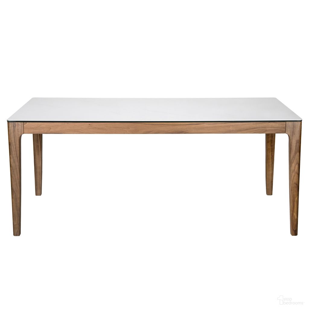 The appearance of Haldis 71 Inch Rectangle Table In White designed by Euro Style in the modern / contemporary interior design. This white piece of furniture  was selected by 1StopBedrooms from Haldis Collection to add a touch of cosiness and style into your home. Sku: 38937WHT-A;38937WHT-B. Table Base Style: Legs. Material: Glass. Table Top Shape: Rectangular. Size: 36" x 71".