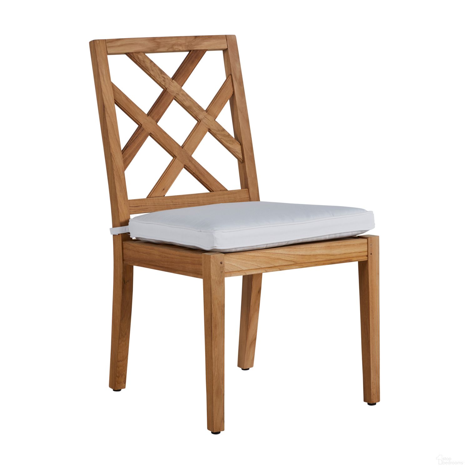 The appearance of Haley Teak Side Chair In Cabana Stripe Fossil designed by Summer Classics in the transitional interior design. This cabana stripe fossil piece of furniture was selected by 1StopBedrooms from Haley Collection to add a touch of cosiness and style into your home. Sku: 29474+C265H439N. Material: Teak.