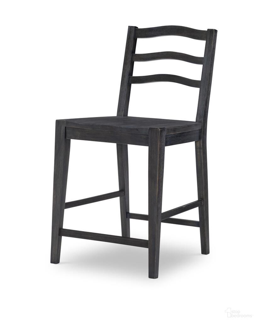The appearance of Halifax Counter Height Ladder Back Chair Set of 2 In Flax and Java designed by Legacy Classic in the modern / contemporary interior design. This flax and java piece of furniture  was selected by 1StopBedrooms from Halifax Collection to add a touch of cosiness and style into your home. Sku: 2400-945V. Material: Oak.