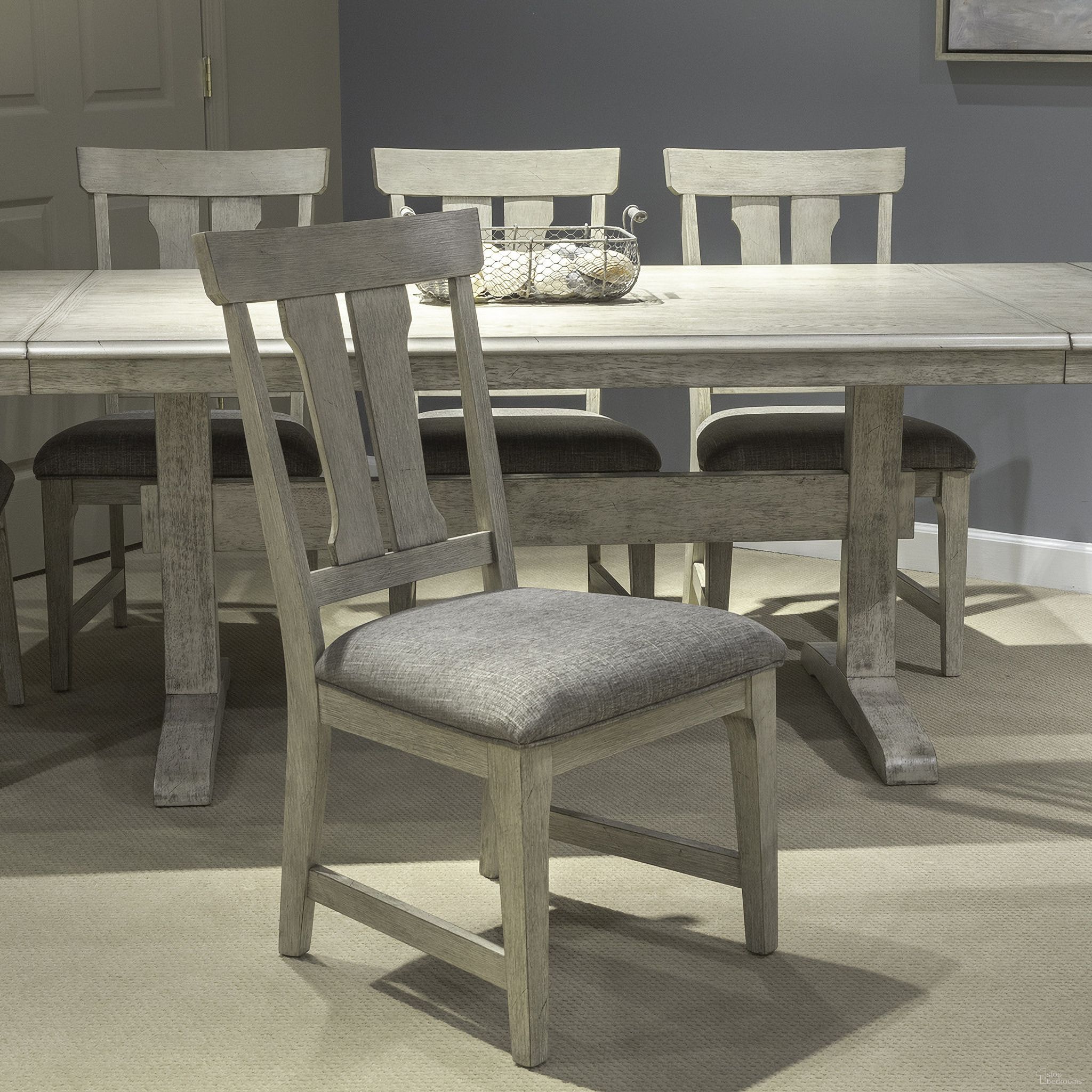 The appearance of Hallendale Splat Back Side Chair Set of 2 In White designed by Liberty in the transitional interior design. This white piece of furniture  was selected by 1StopBedrooms from Hallendale Collection to add a touch of cosiness and style into your home. Sku: 528-C2501S. Material: Solid Rubberwood. Chair Type: Side Chair.