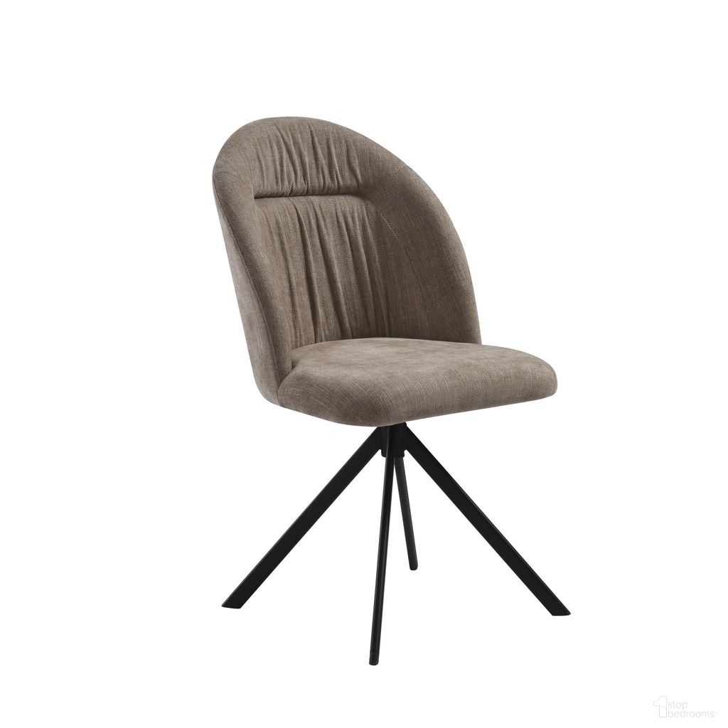 The appearance of Hallie Swivel Curved Back Upholstered Dining Chair Set of 2 In Almond designed by Armen Living in the modern / contemporary interior design. This almond piece of furniture was selected by 1StopBedrooms from Hallie Collection to add a touch of cosiness and style into your home. Sku: LCHLSIBLKAD. Material: Metal. Chair Type: Side Chair.