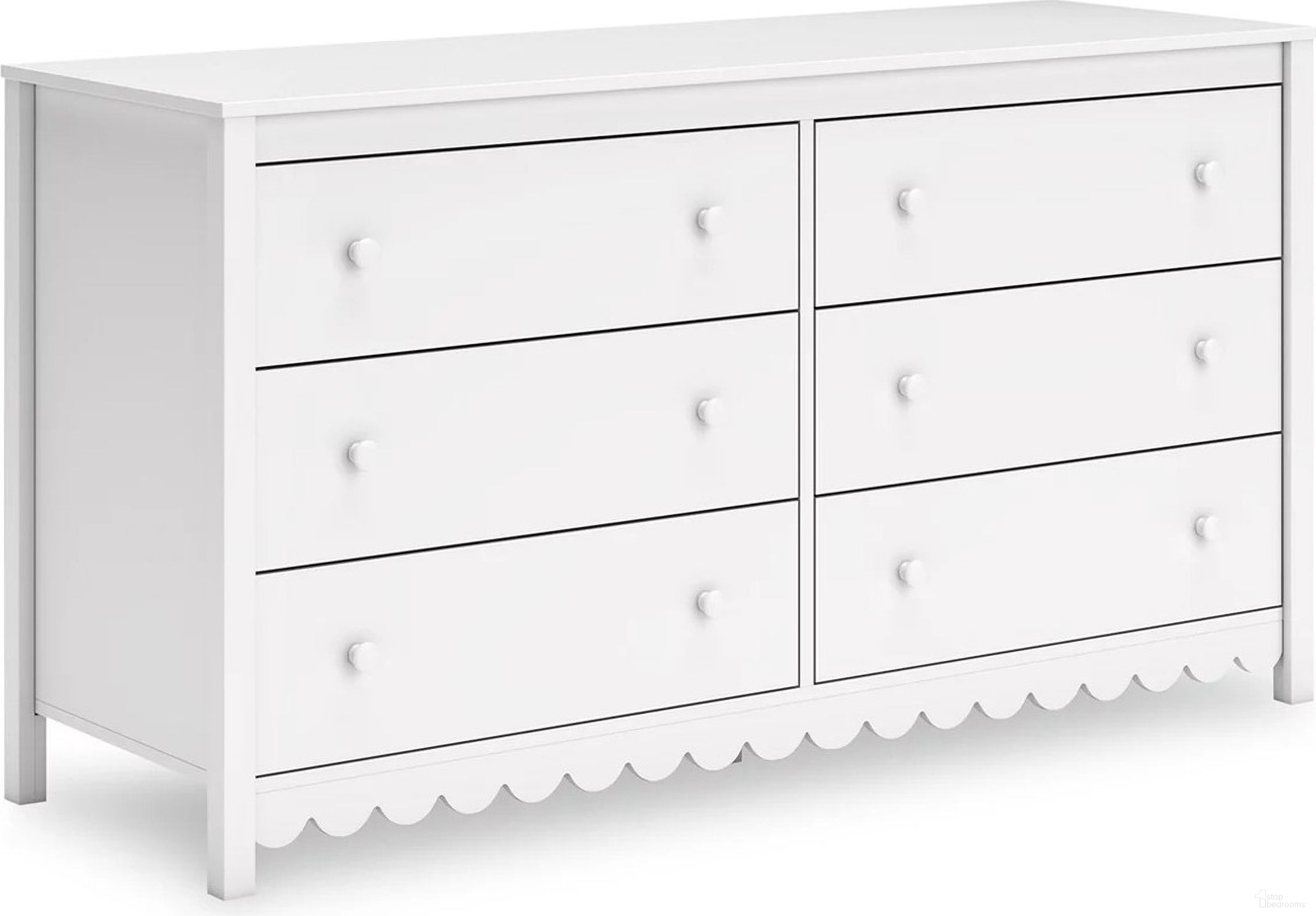 The appearance of Hallityn Dresser In White designed by Signature Design by Ashley in the transitional interior design. This white piece of furniture was selected by 1StopBedrooms from Hallityn Collection to add a touch of cosiness and style into your home. Sku: EB1810-231. Material: Wood.