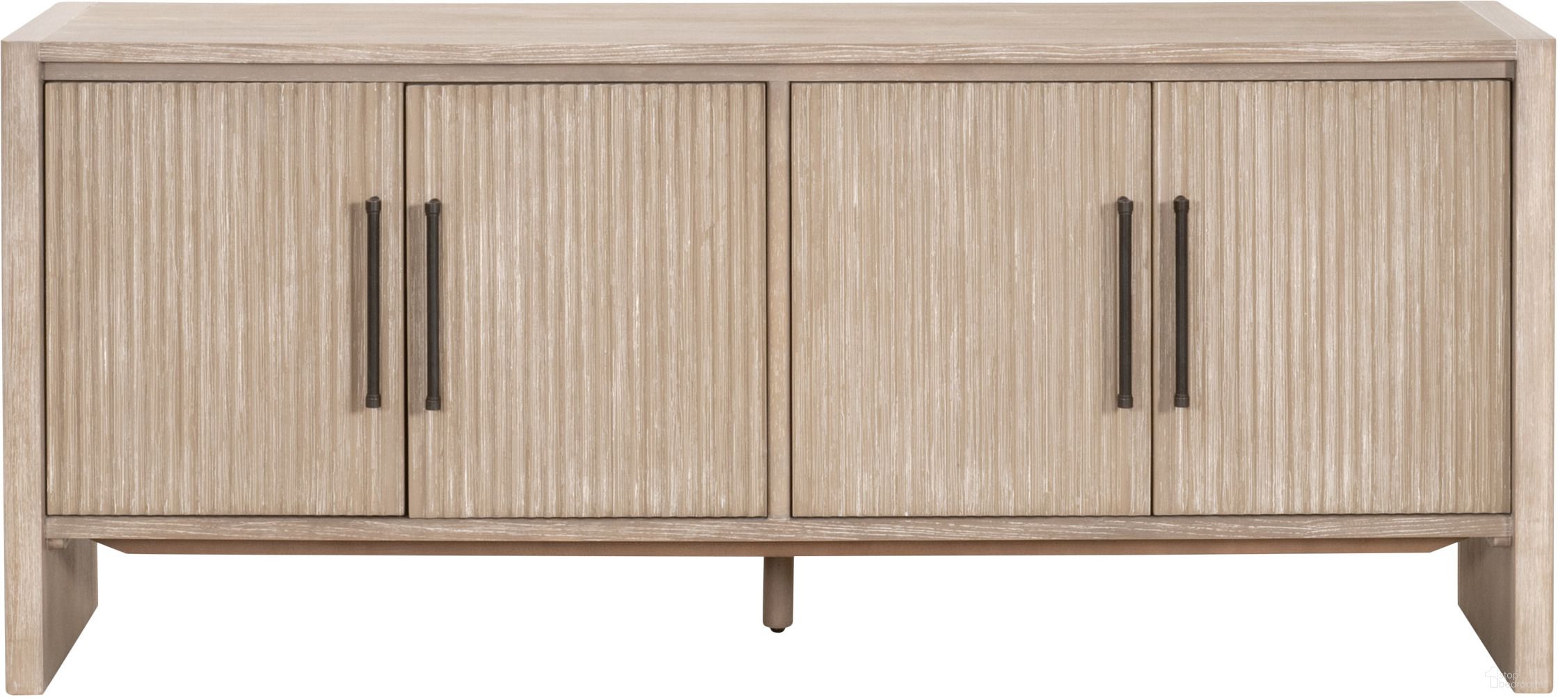 The appearance of Halloway Media Sideboard In Natural Gray designed by Essentials For Living in the transitional interior design. This natural gray piece of furniture was selected by 1StopBedrooms from Traditions Collection to add a touch of cosiness and style into your home. Sku: 6038.NG. Material: Acacia Wood.