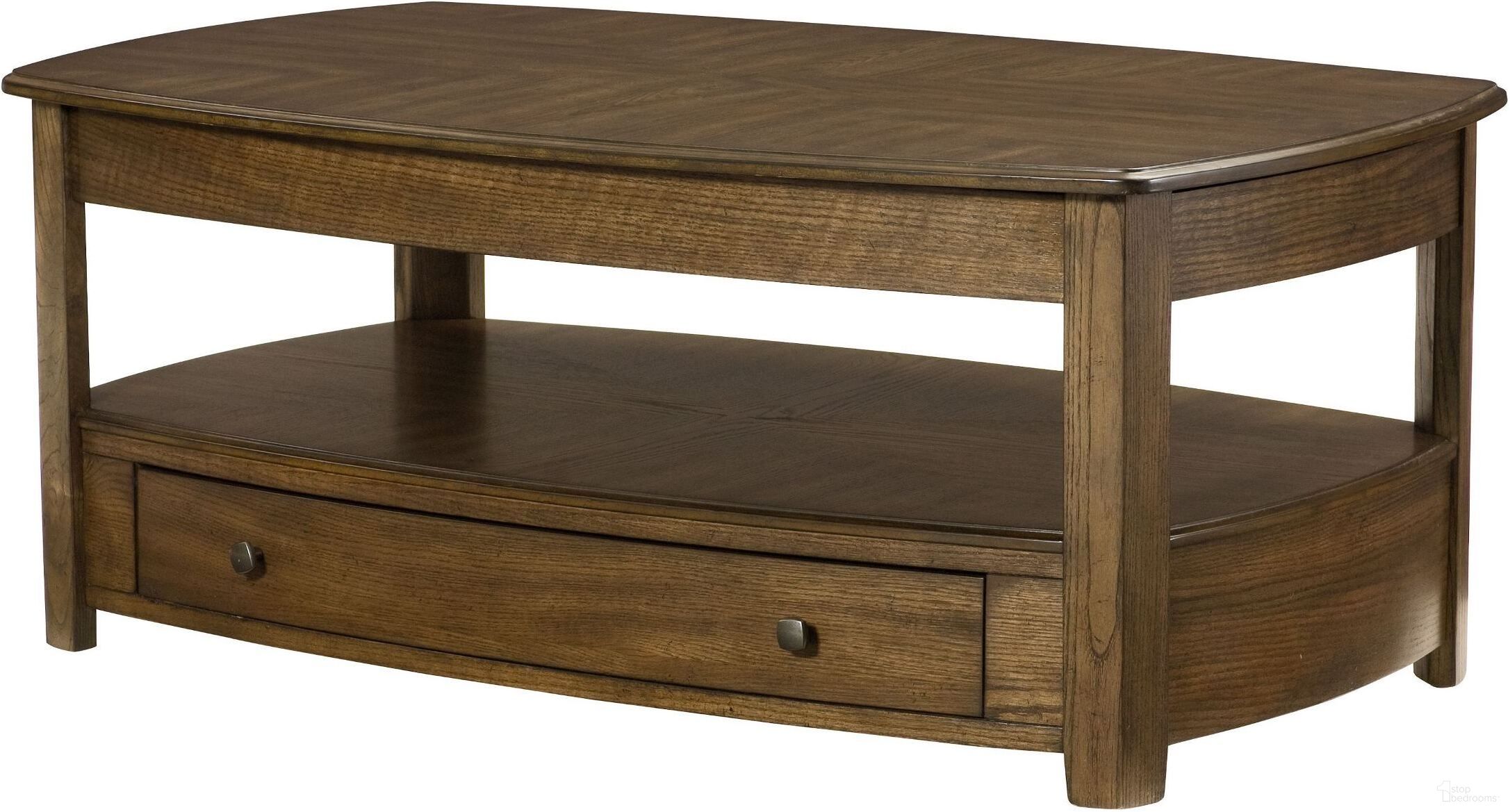 Primo Warm Medium Brown Rectangular Lift-Top Cocktail Table