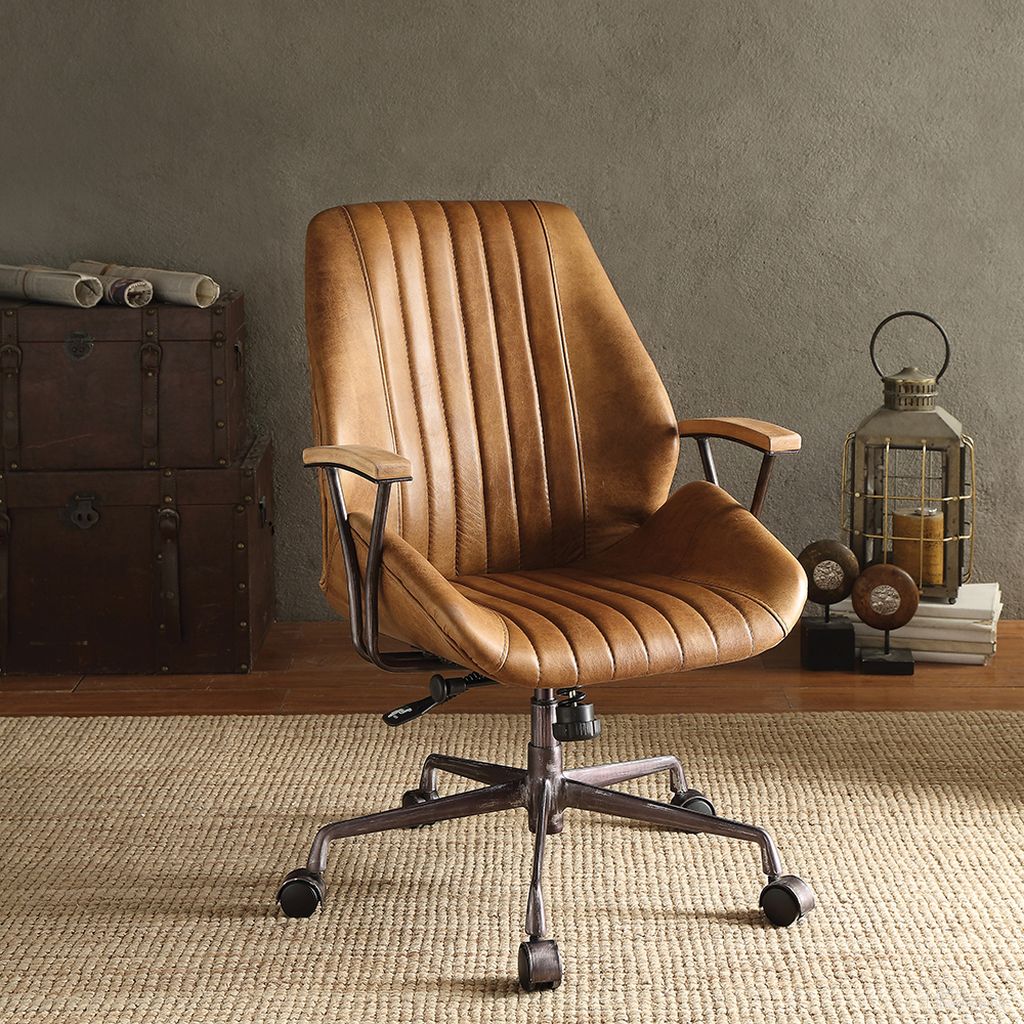 Hamilton Coffee Leather Executive Office Chair