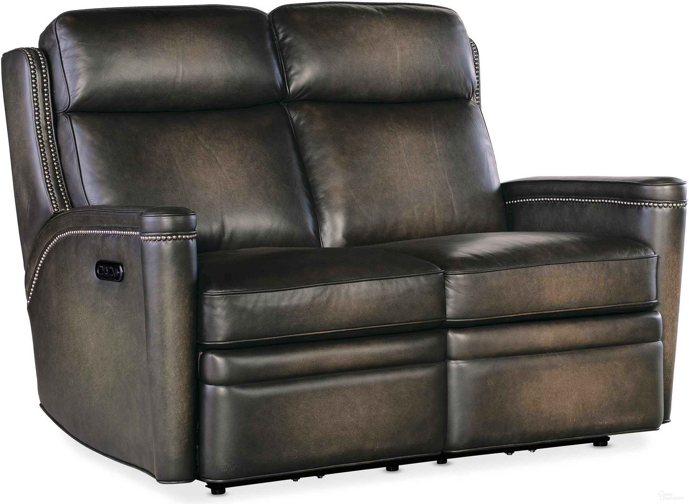 The appearance of Hamilton Power Loveseat with Power Headrest In Grey designed by Hooker in the traditional interior design. This grey piece of furniture was selected by 1StopBedrooms from SS Collection to add a touch of cosiness and style into your home. Sku: SS116-PHZ2-095. Material: Leather.
