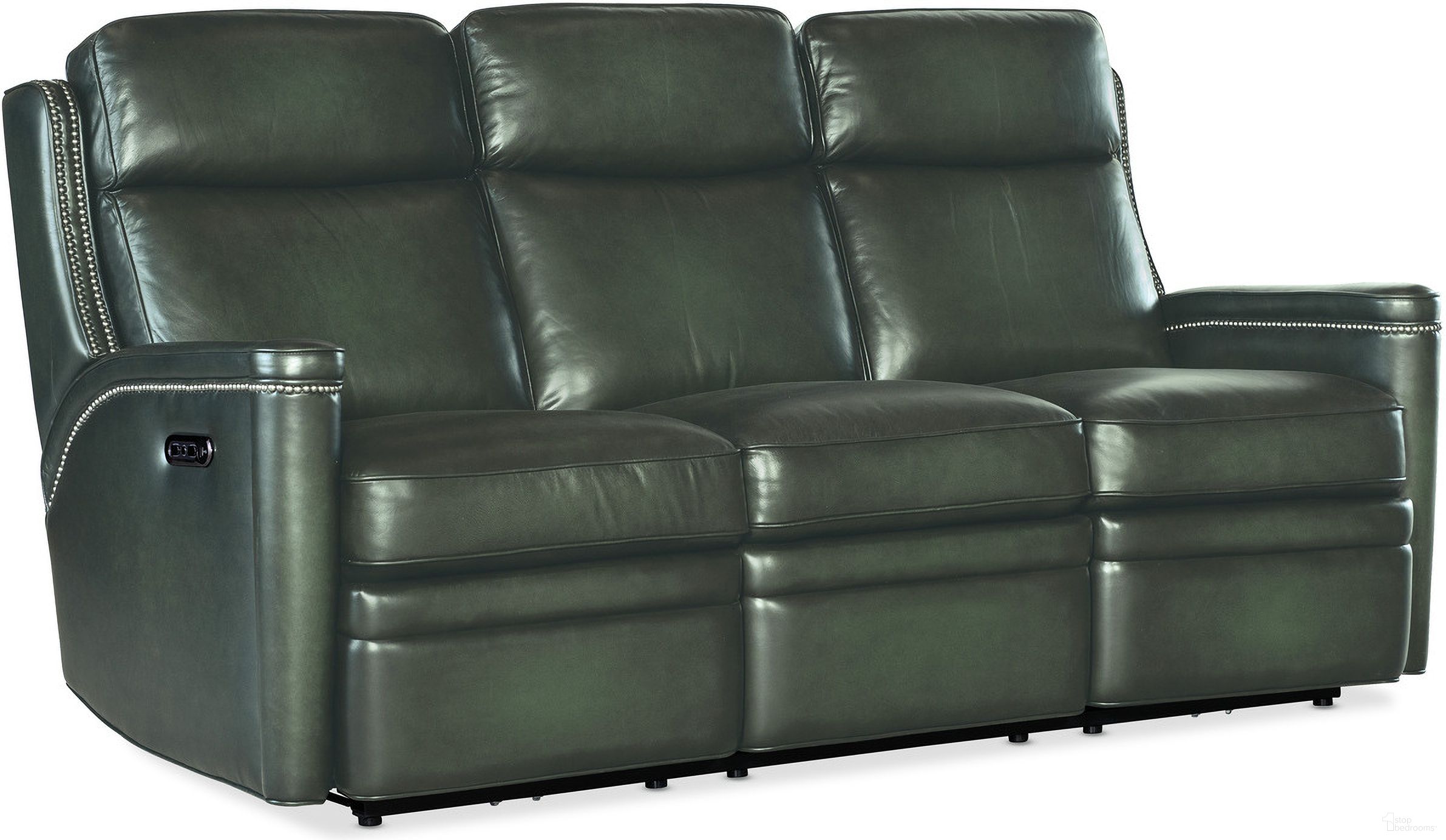 The appearance of Hamilton Power Sofa with Power Headrest In Green designed by Hooker in the traditional interior design. This green piece of furniture was selected by 1StopBedrooms from SS Collection to add a touch of cosiness and style into your home. Sku: SS116-PHZ3-029. Material: Leather.