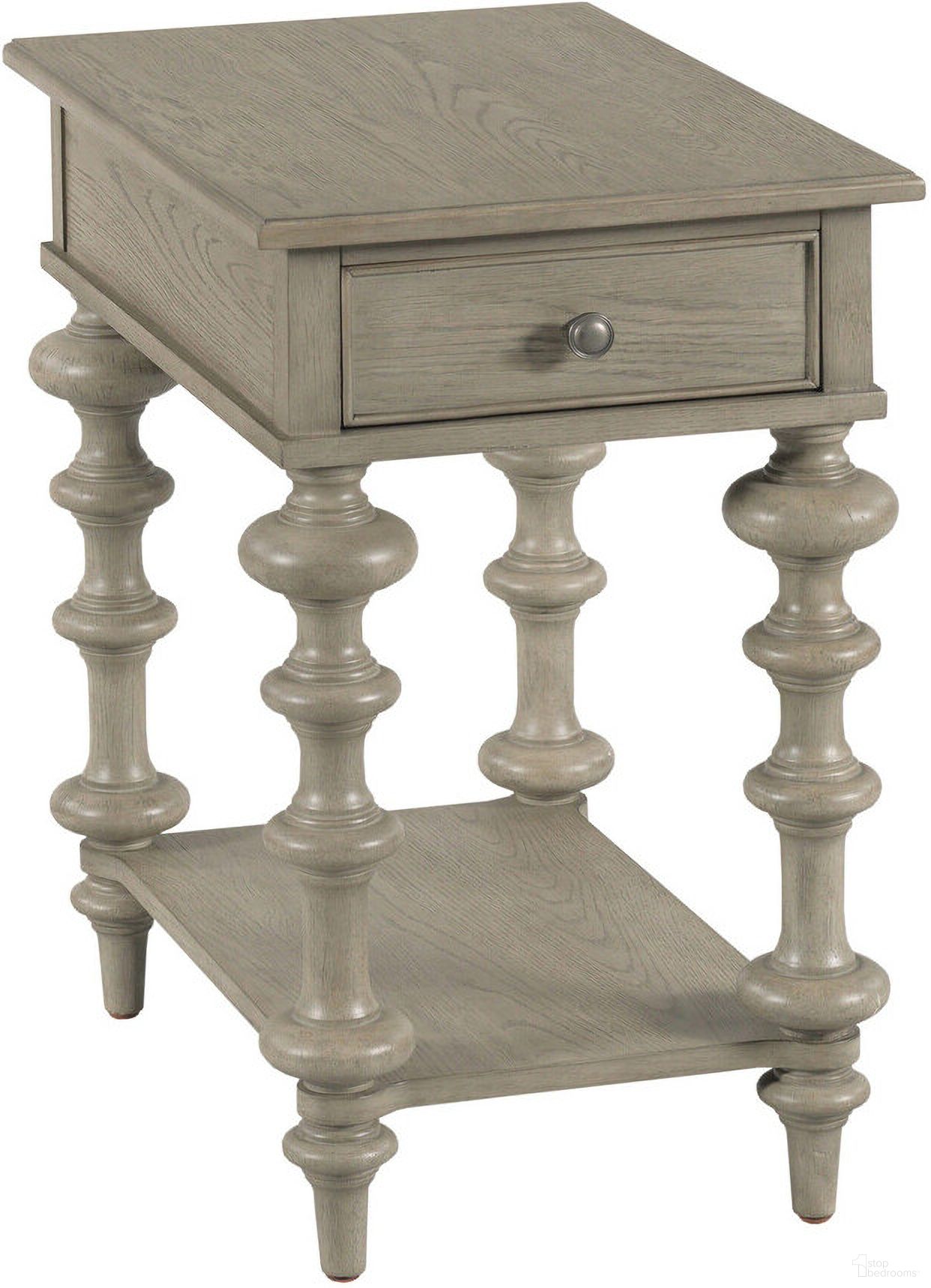 The appearance of Hamilton Rectangular Chairside In Timberwolf designed by Hammary in the transitional interior design. This timberwolf piece of furniture  was selected by 1StopBedrooms from Hamilton Collection to add a touch of cosiness and style into your home. Sku: 370-916. Material: Wood.