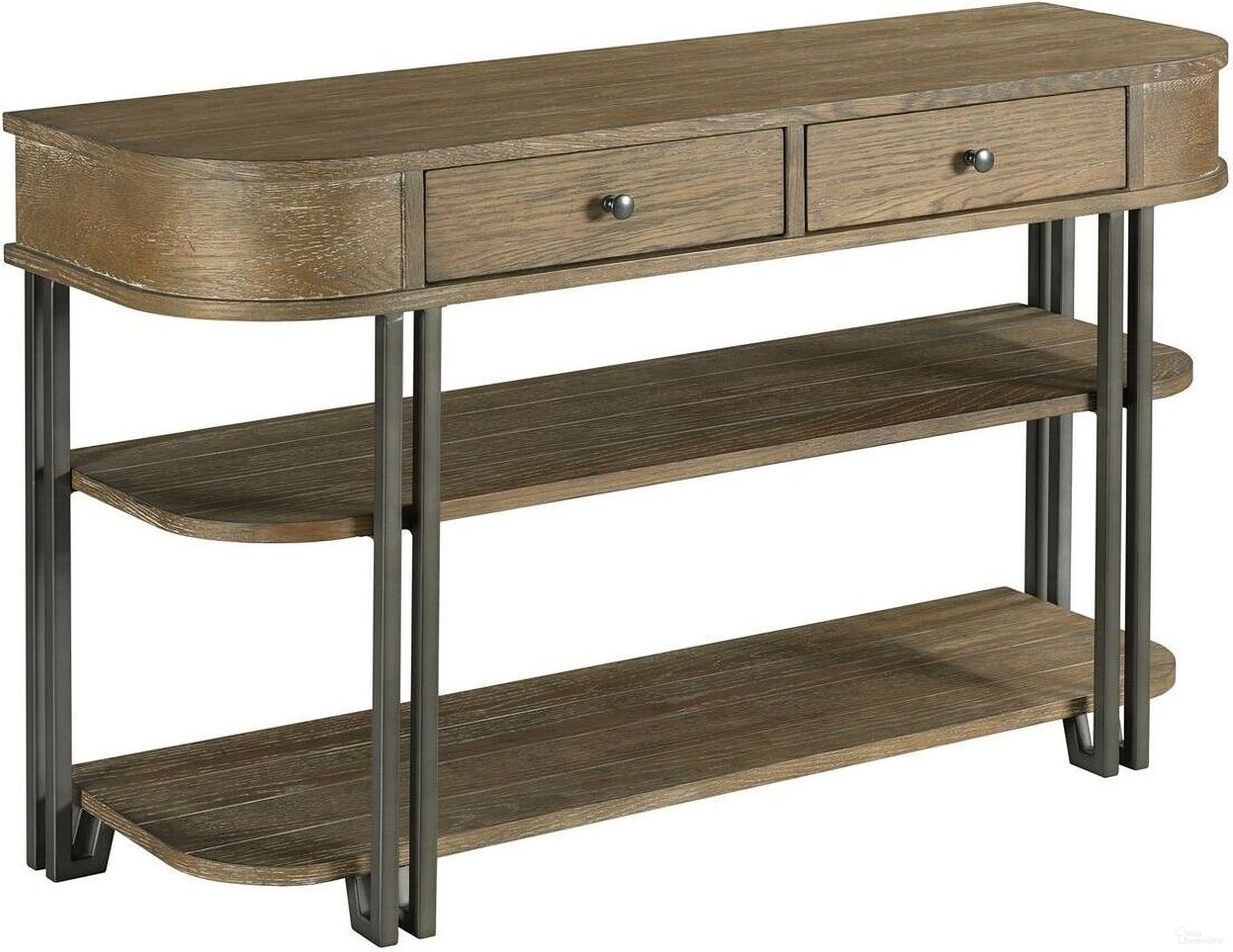 The appearance of Hamilton Sofa Table In Cinnamon designed by Hammary in the transitional interior design. This cinnamon piece of furniture  was selected by 1StopBedrooms from Hamilton Collection to add a touch of cosiness and style into your home. Sku: 954-925. Material: Wood.