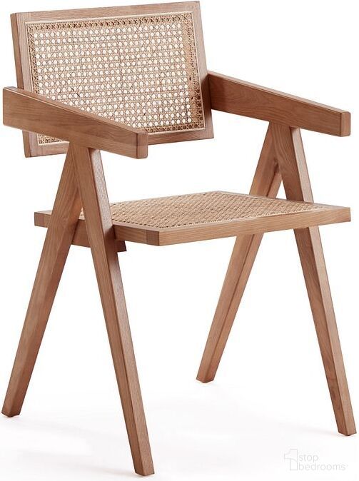 The appearance of Hamlet Dining Arm Chair In Nature Cane designed by Manhattan Comfort in the industrial interior design. This nature piece of furniture  was selected by 1StopBedrooms from Hamlet Collection to add a touch of cosiness and style into your home. Sku: DCCA09-NA. Material: Wood. Chair Type: Arm Chair.