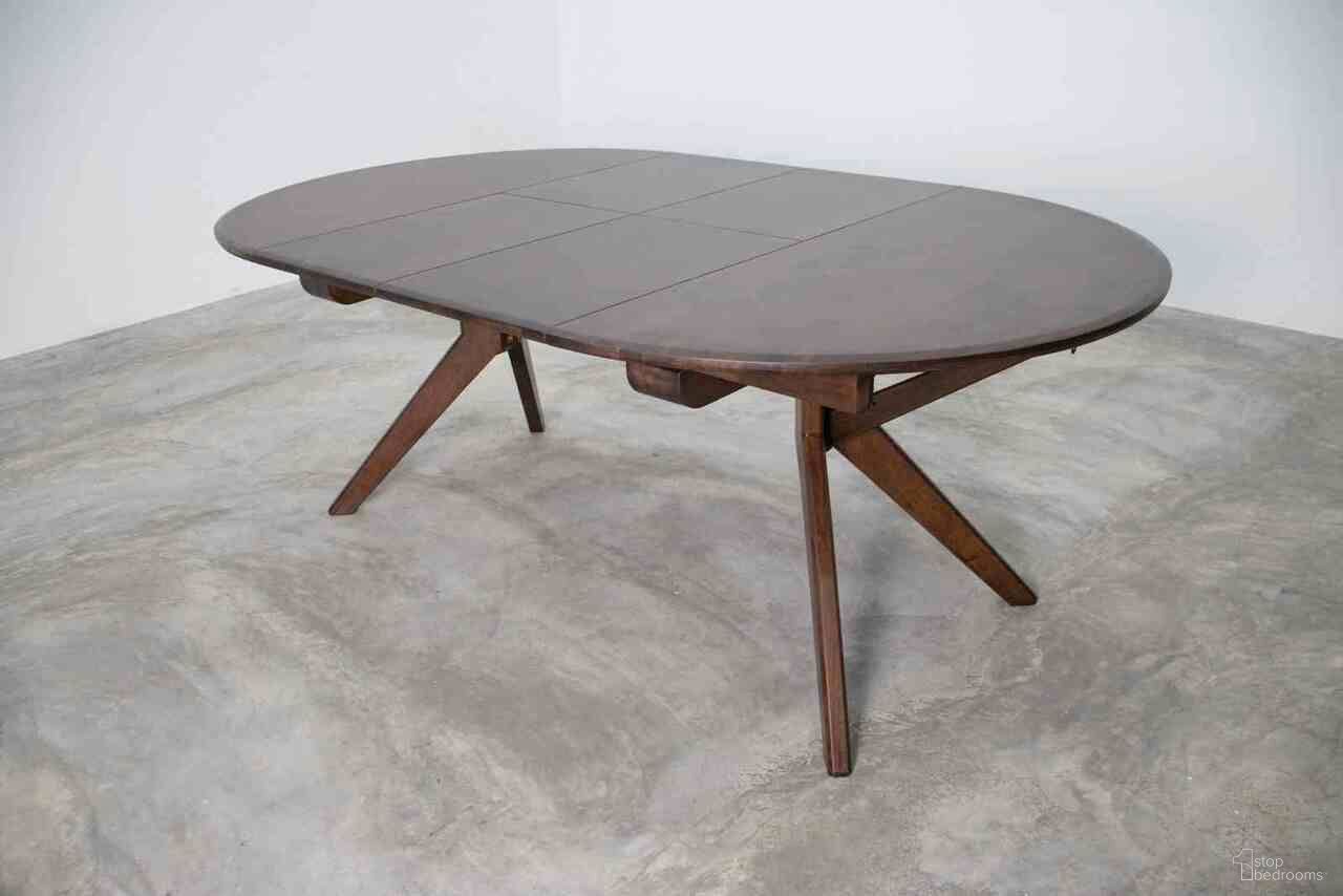 The appearance of Hammel Dining Table In Rich Walnut designed by Furniture of America in the transitional interior design. This rich walnut piece of furniture was selected by 1StopBedrooms from Hammel Collection to add a touch of cosiness and style into your home. Sku: FM30005WN-OT. Table Base Style: Trestle. Table Top Shape: Rectangular. Size: 47" x 79". Material: Solid Rubberwood.