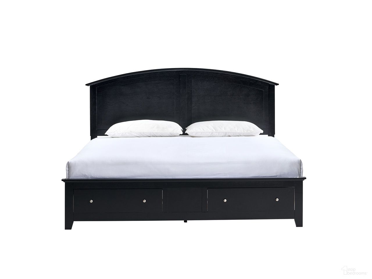 Hammond Farmhouse Storage Queen Bed in Black