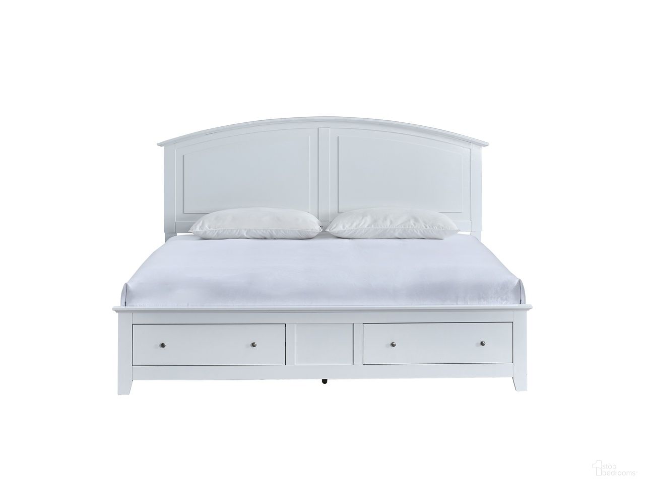 The appearance of Hammond Farmhouse Storage Queen Bed in White designed by Glory in the country / farmhouse interior design. This white piece of furniture was selected by 1StopBedrooms from Hammond Collection to add a touch of cosiness and style into your home. Sku: G5490B-QSB Box 1;G5490B-QSB Box 2;G5490B-QSB Box 3;G5490B-QSB Box 4. Bed Type: Storage Bed. Material: Wood. Bed Size: Queen.