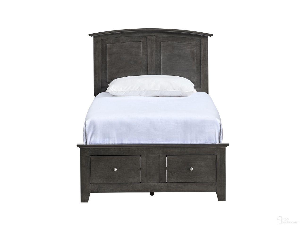 The appearance of Hammond Farmhouse Storage Twin Bed in Gray designed by Glory in the country / farmhouse interior design. This gray piece of furniture was selected by 1StopBedrooms from Hammond Collection to add a touch of cosiness and style into your home. Sku: G5405B-TSB Box 1;G5405B-TSB Box 2;G5405B-TSB Box 3;G5405B-TSB Box 4. Bed Type: Storage Bed. Material: Wood. Bed Size: Twin.