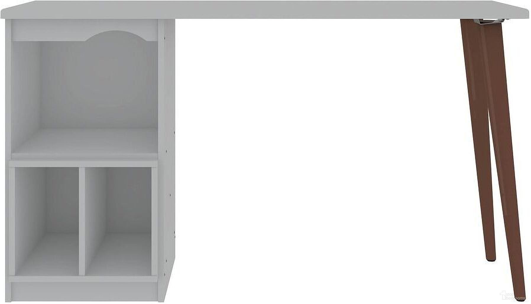 The appearance of Hampton 53.54 Home Office Desk in White designed by Manhattan Comfort in the transitional interior design. This white piece of furniture was selected by 1StopBedrooms from Hampton Collection to add a touch of cosiness and style into your home. Sku: 15PMC1. Material: MDF.