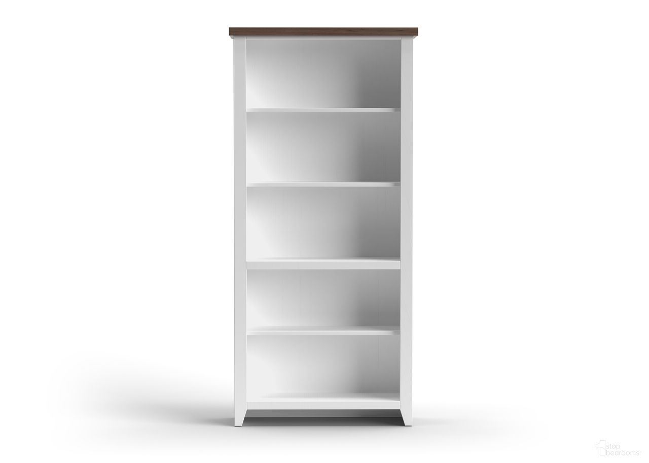 The appearance of Hampton 72 Inch High 5-Shelf Bookcase In Barnwood and White Wash designed by Legends Home in the country / farmhouse interior design. This barnwood/white wash piece of furniture  was selected by 1StopBedrooms from Hampton Collection to add a touch of cosiness and style into your home. Sku: HT6672E.BJW. Material: Poplar Solid.