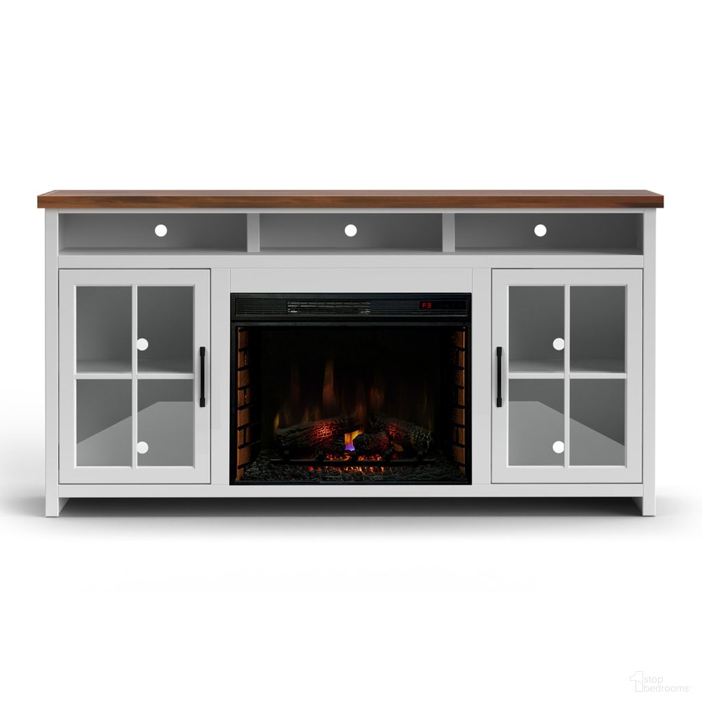 The appearance of Hampton 74 Inch Fireplace TV Stand Console In Barnwood and White Wash designed by Legends Home in the country / farmhouse interior design. This barnwood/white wash piece of furniture  was selected by 1StopBedrooms from Hampton Collection to add a touch of cosiness and style into your home. Sku: HT5110E.BJW. Material: Poplar Solid.