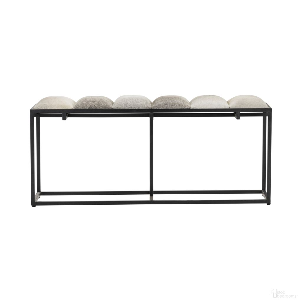 Hampton Bench In Gray and Black