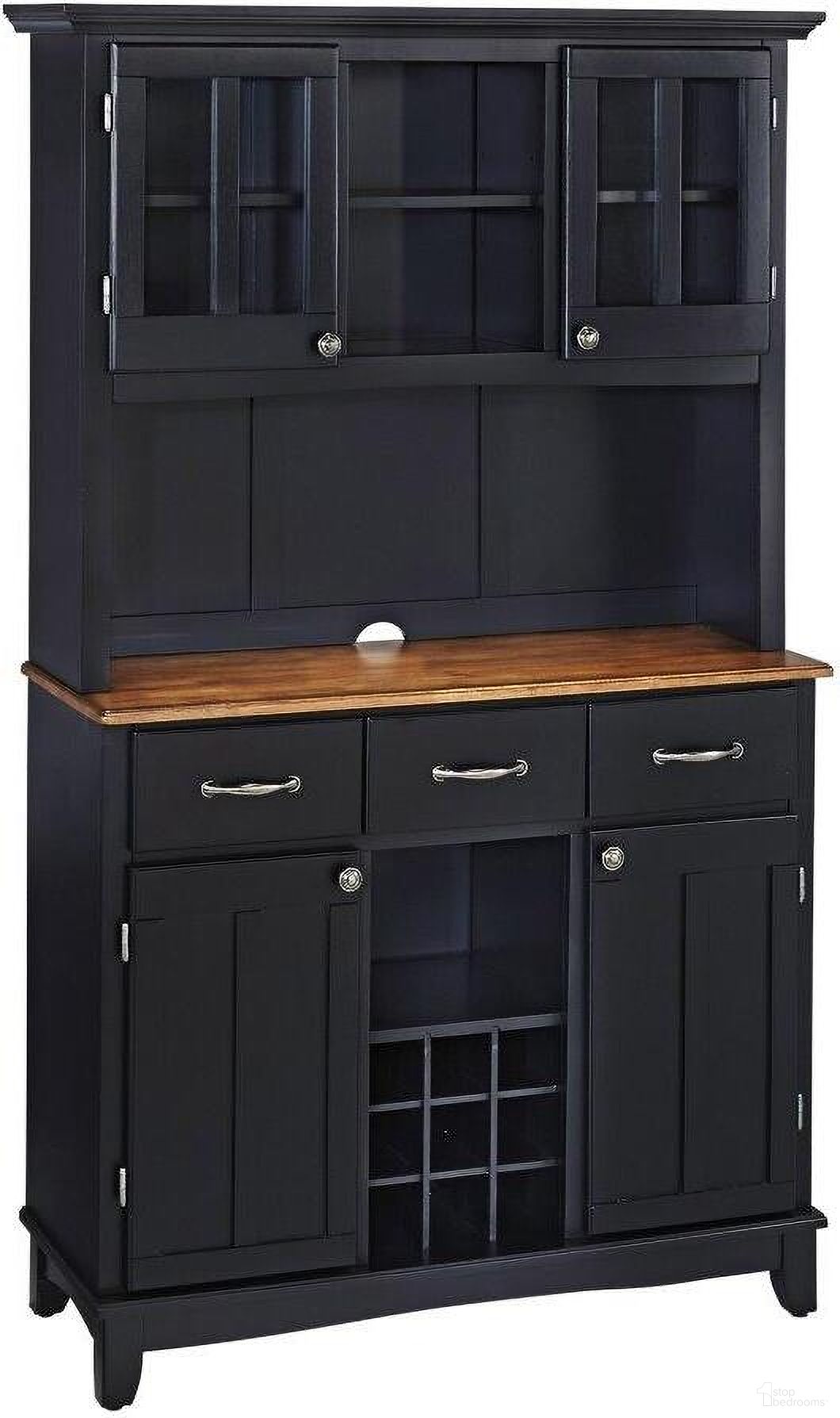 Hampton Black Buffet with Hutch 5100-0046-42