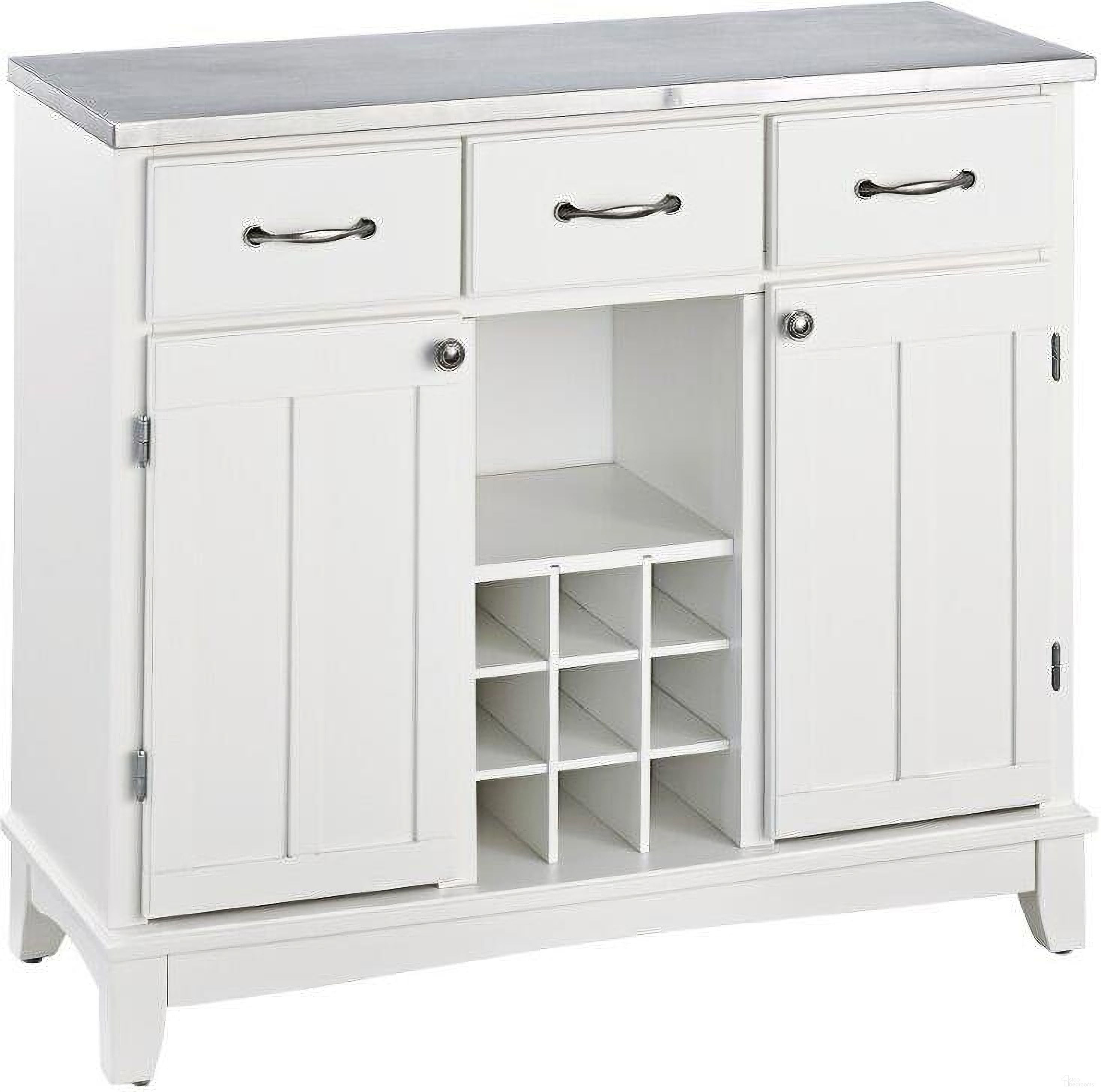 The appearance of Hampton Off White Buffet 5100-0023 designed by Homestyles in the traditional interior design. This off white piece of furniture was selected by 1StopBedrooms from Hampton Collection to add a touch of cosiness and style into your home. Sku: 5100-002;5100-102. Material: Wood.
