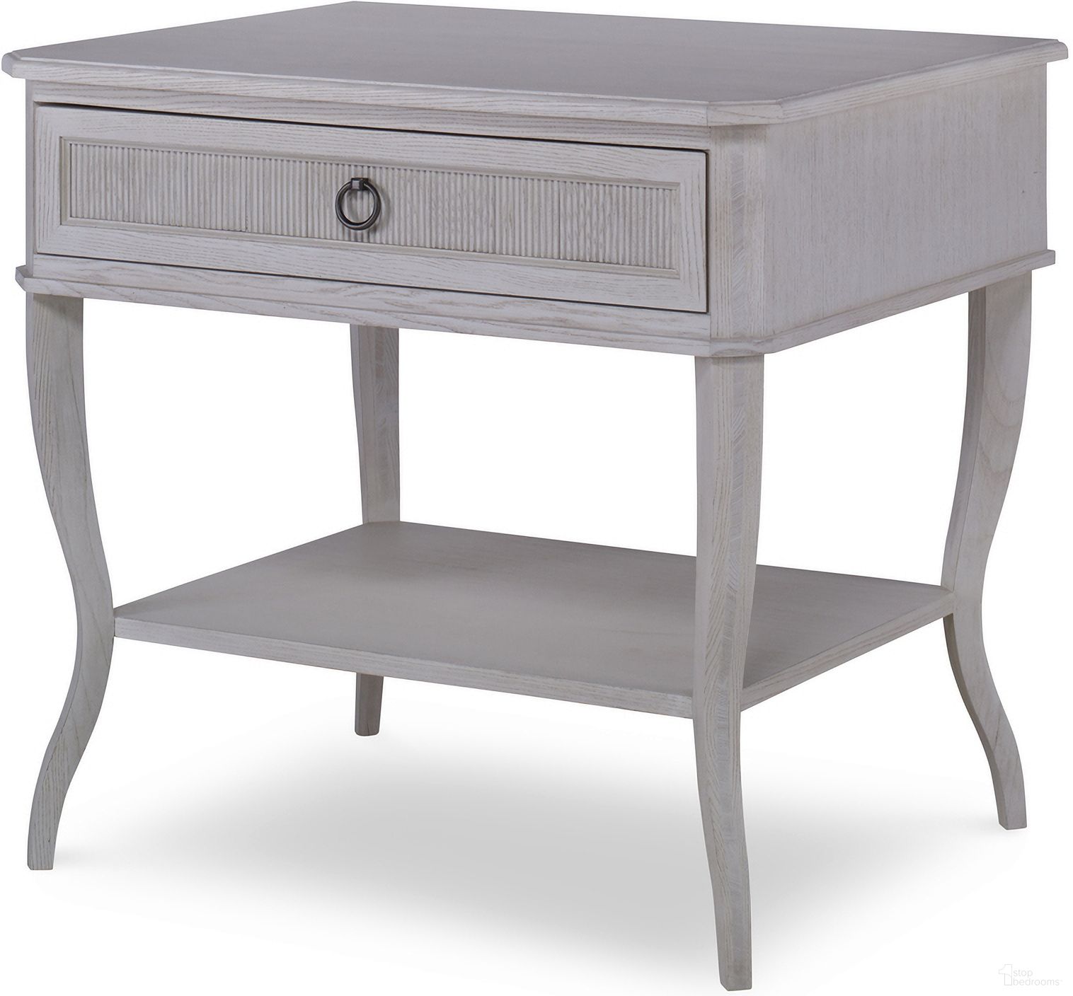The appearance of Hampton Single Drawer Nightstand In Chalk designed by Century Furniture in the modern / contemporary interior design. This chalk piece of furniture was selected by 1StopBedrooms from Monarch Collection to add a touch of cosiness and style into your home. Sku: MN5807. Material: Ash Wood.