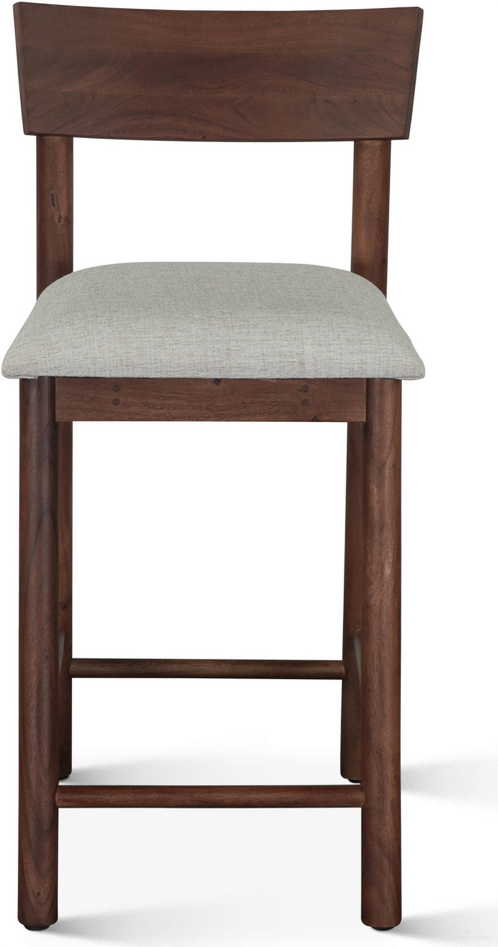 Hampton Upholstered Counter Chair In Walnut