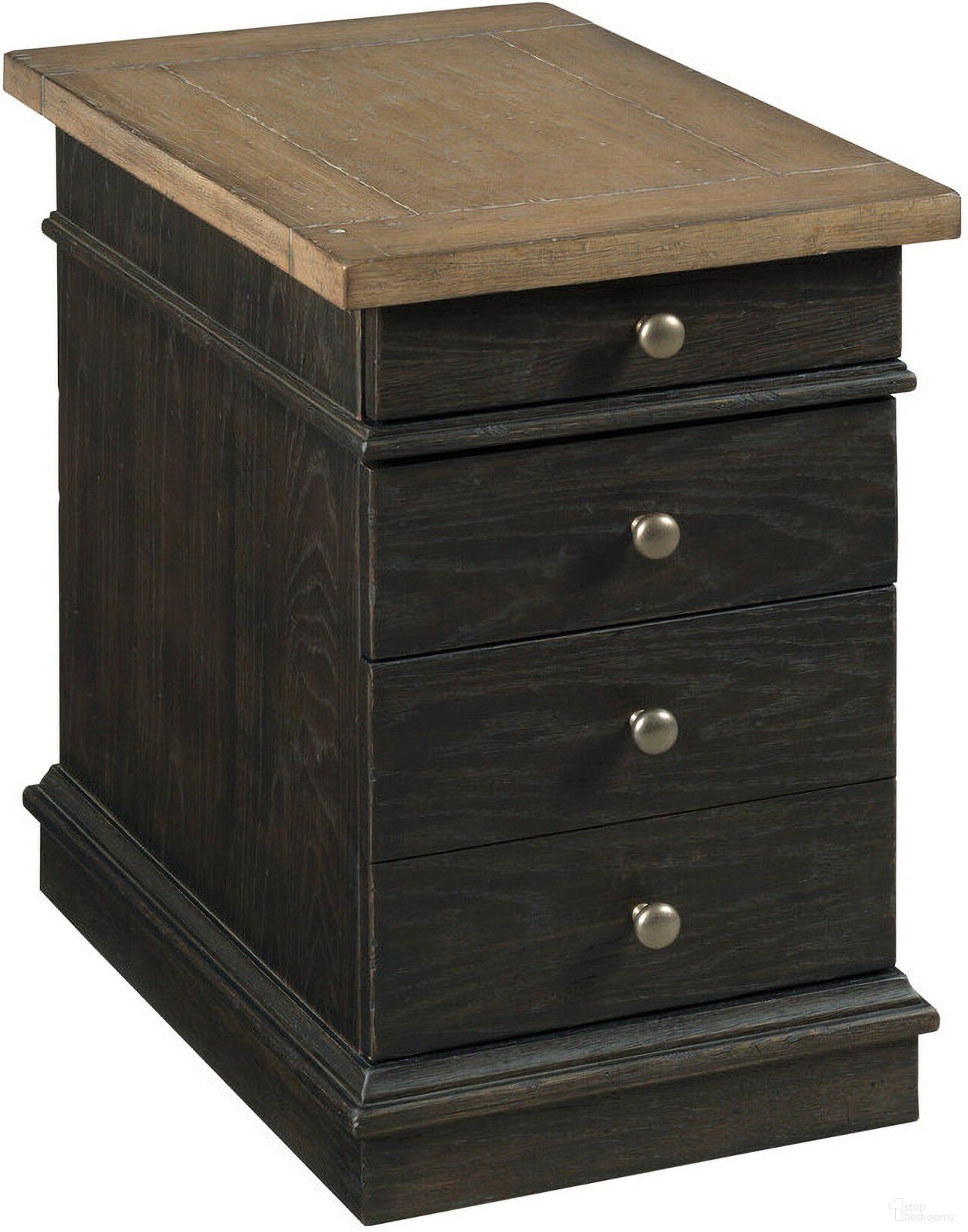 The appearance of Charging Chairside Table In Black designed by Hammary in the transitional interior design. This black piece of furniture was selected by 1StopBedrooms from Hancock Collection to add a touch of cosiness and style into your home. Sku: 038-916. Material: Wood.